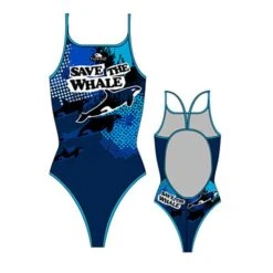 TURBO Save The Whale Thin Strap Swimsuit