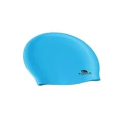TURBO Sky Blue Silicone Swimming Cap
