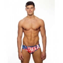 TURBO USA Vintage Map 2013 Swimming Brief -Turbo Swimsuit turbo usa vintage map 2013 swimming brief 3