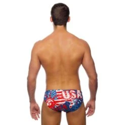 TURBO USA Vintage Map 2013 Swimming Brief -Turbo Swimsuit turbo usa vintage map 2013 swimming brief 4