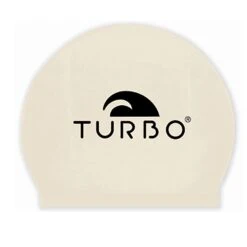 TURBO White Latex Swimming Cap